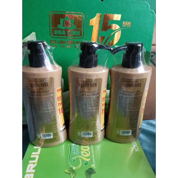 Dầu gội dược liệu Nguyên Xuân vàng 350ml tặng 35ml ( dành cho tóc dâù và  bết