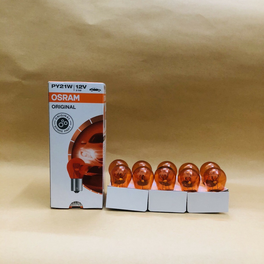 Bóng Đèn Xi nhan 1 Tim OSRAM Original PY21W 12V BAU15S chân xéo