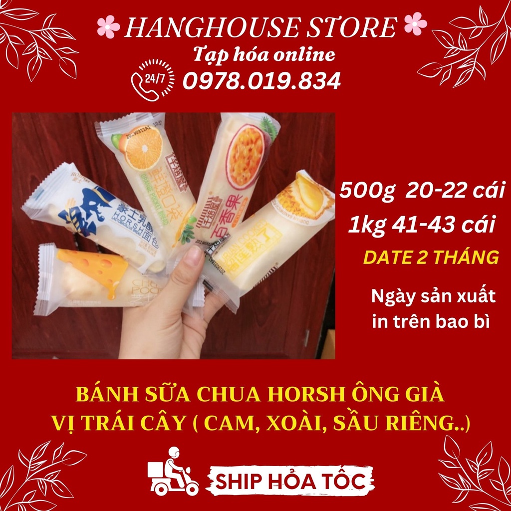 Hcm] Bánh sữa chua Đài Loan horsh phô mai cam chanh sầu riêng