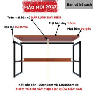 Bàn làm việc kệ lửng, thiết kế hiện đại, tiện nghi