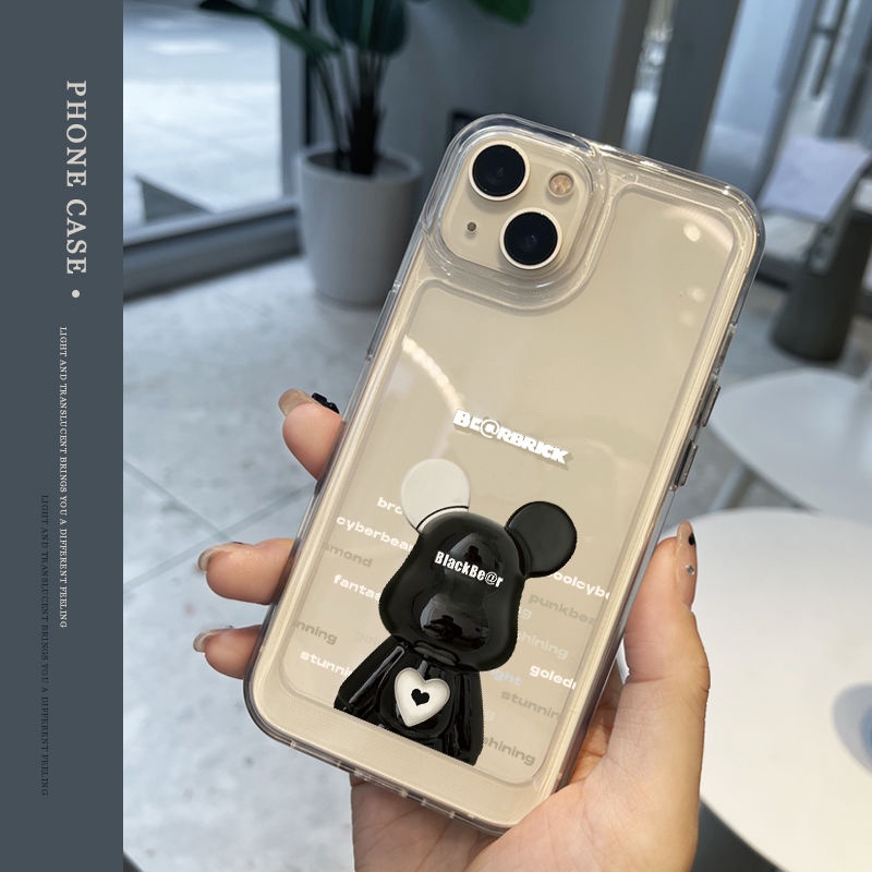 Ốp Điện Thoại TPU Silicon Mềm Trong Suốt Hình Gấu Cho IPhone 11 14 Pro Max 13 12 Pro XS Max X XR 7 8 6 6S Plus