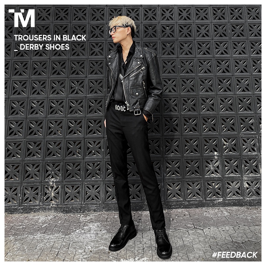 Quần Tây Nam TARMOR Dáng Basic Trousers In Black