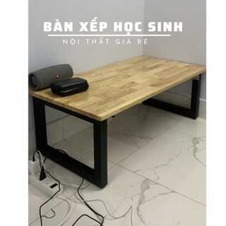 Bàn Gỗ Chân Sắt (50x100x45cm) Chiều cao chưa tính mặt bàn