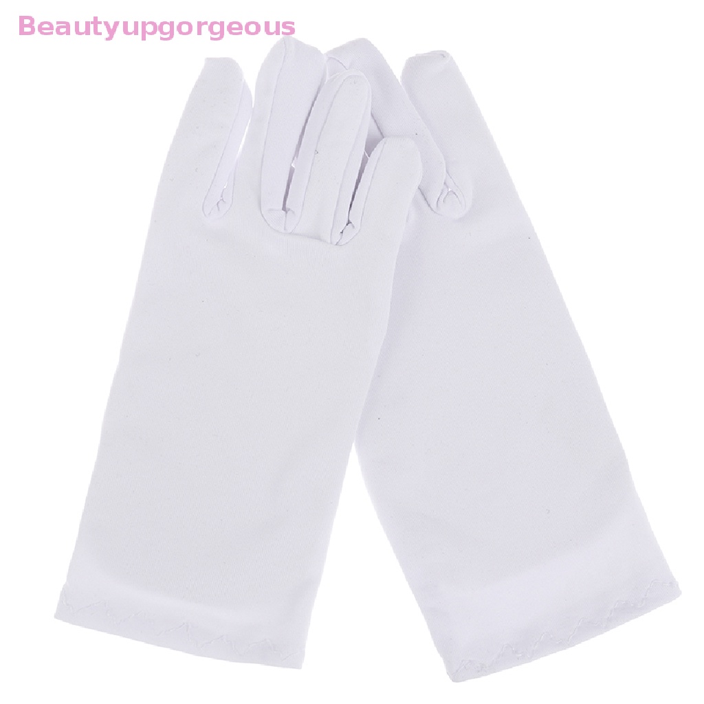 1 Đôi Găng Tay Chất Liệu Cotton Màu Trắng