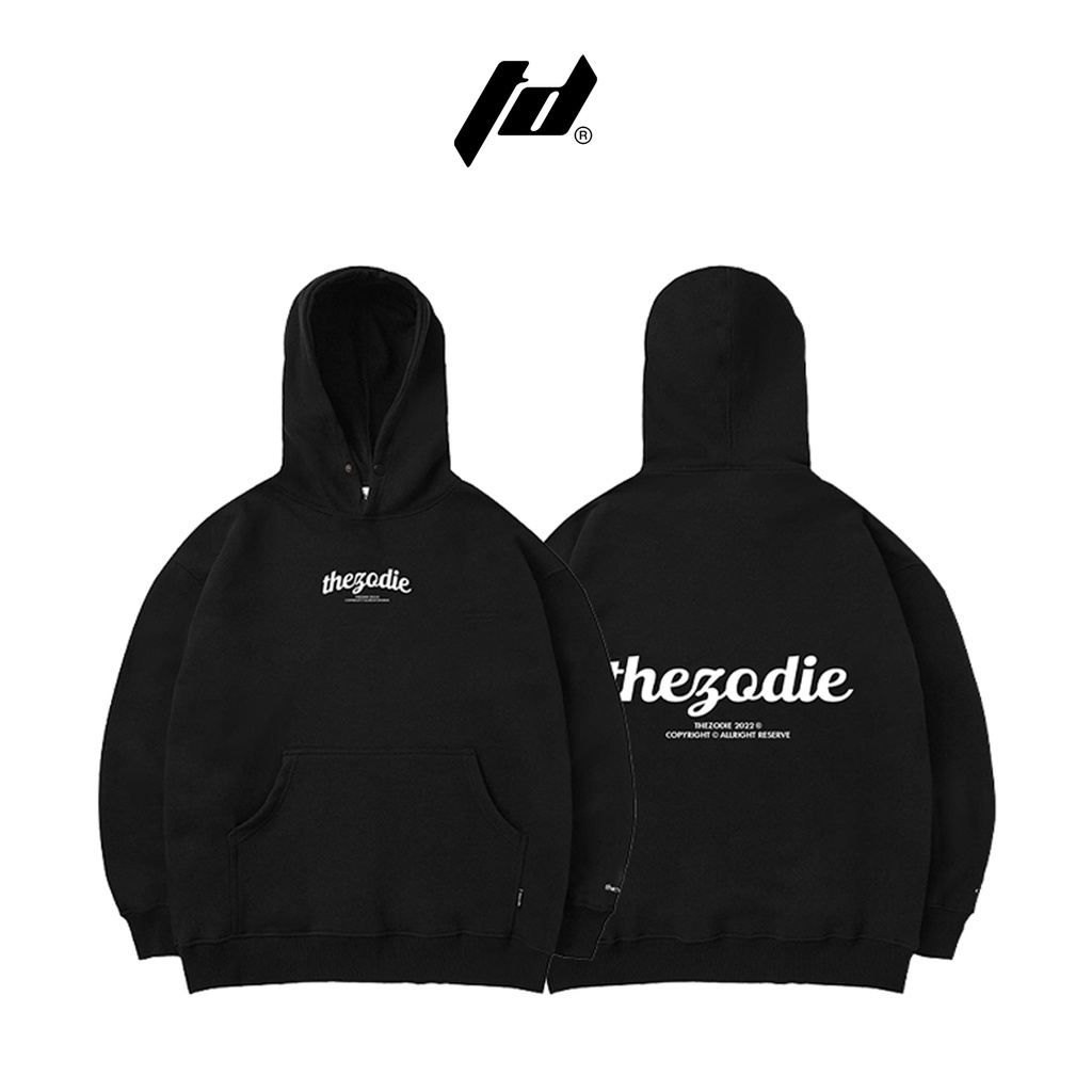 Áo hodie THEZODIE/ Black nỉ bông