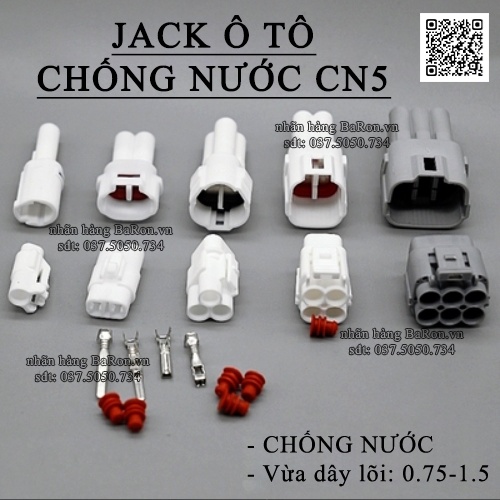 JACK điện XE HƠI, jack cảm biến ô tô loại CHỐNG NƯỚC CN5