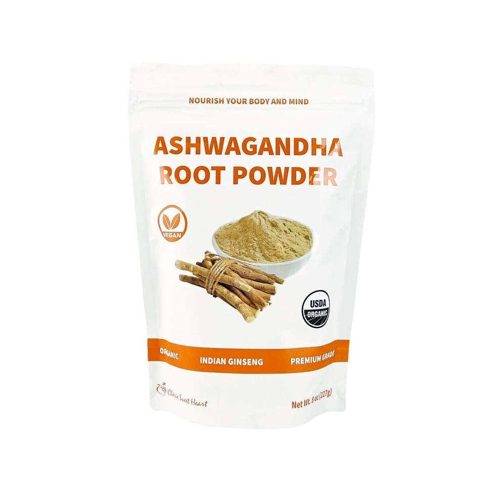 Bột nhân sâm hữu cơ cao cấp NOURISH YOUR BODY AND MIND  ASHWAGANDHA ROOT POWDER INDIAN GINSENG PREMI