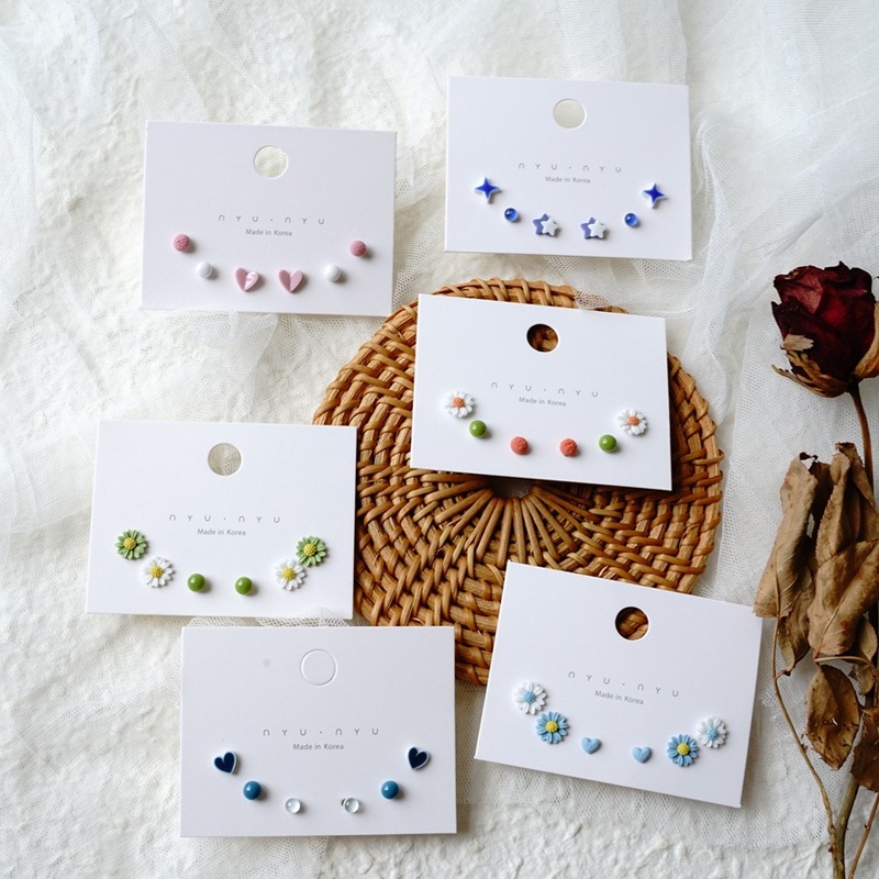 Bông Tai Thiết Kế Đơn Giản Dễ Thương Phong Cách Hàn Quốc Cho Nữ