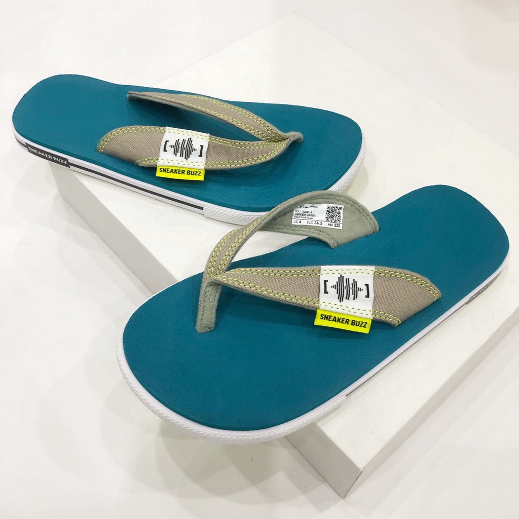 Dép Sneaker Buzz Xanh ngọc quai xám xỏ ngón chính hãng-1SB0015