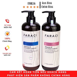 Dầu gội FARACI phục hồi mềm mượt kiềm dầu, sạch gàu ngăn gẫy rụng tóc, gội xả  cặp 750ml chính hãng