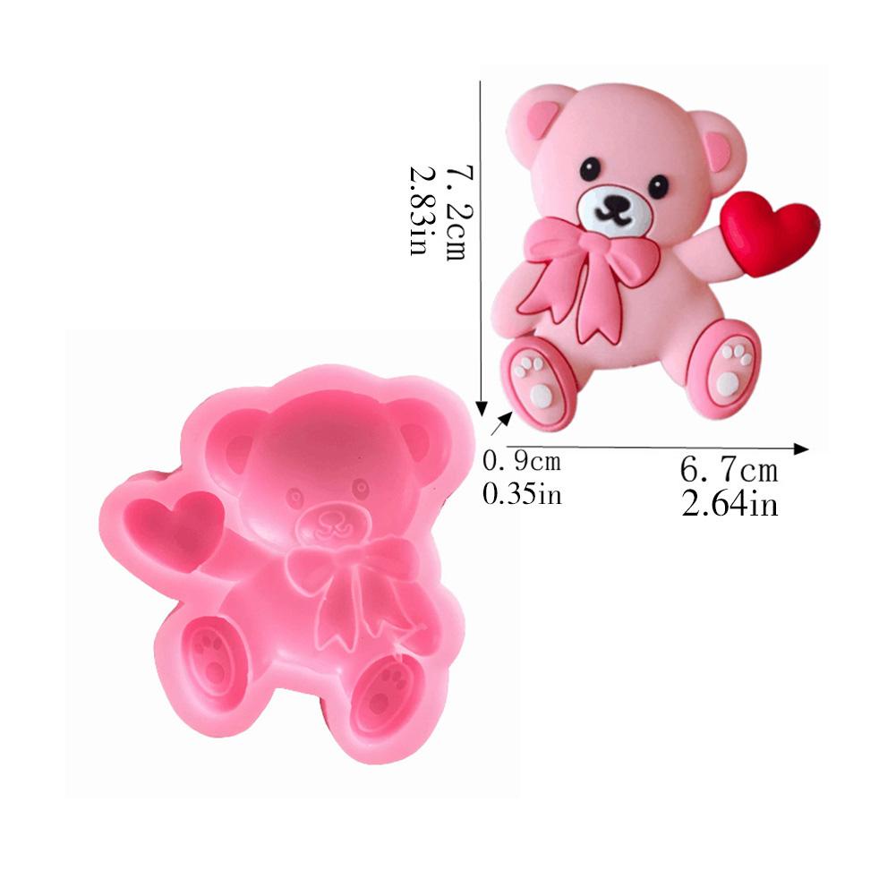 Khuôn Silicone Làm Bánh Hình Đầu Gấu Teddy Xinh Xắn Y4V2
