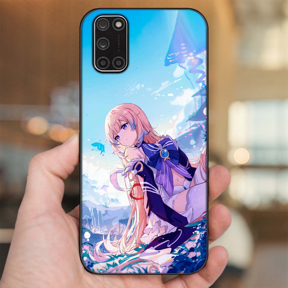 Ốp lưng Oppo A52, A92 viền đen in hình Sangonomiya Kokomi Genshin Impact