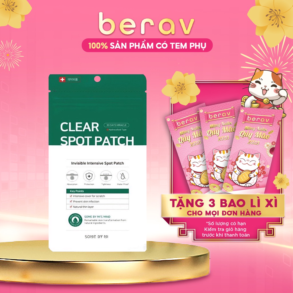 Miếng Dán Ngăn Ngừa Mụn Some By Mi Clear Spot Patch (Set 18 miếng)