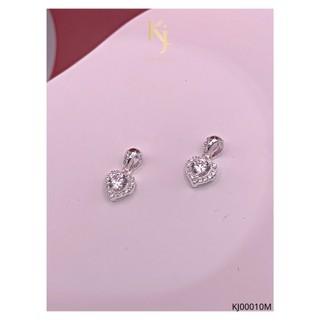 Mặt dây chuyền bạc ý 925 trái tim đính đá - kj00010m