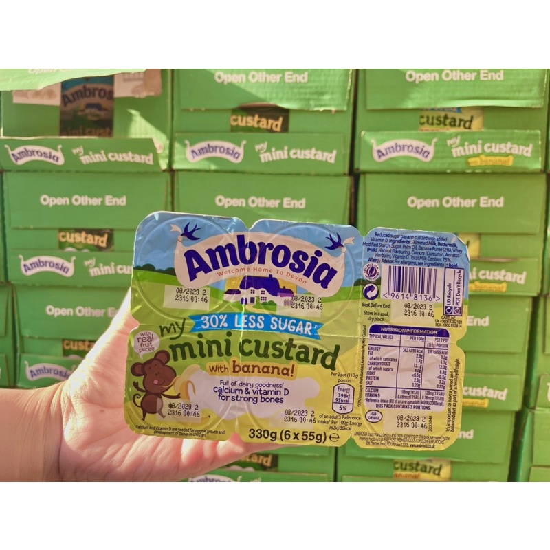 Váng Sữa Ambrosia mini vỉ 6 hũ của UK