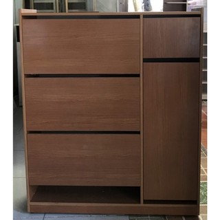 Tủ giày nhựa thông minh Tundo 3 tầng màu nâu 100 x 120 cm