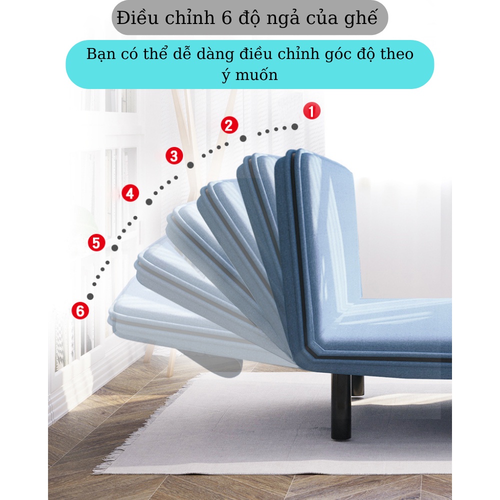 Ghế Sofa Giường Gấp Gọn 2 Chức Năng Chịu Tải 400kg, Ghế Sofa Bed Chất Liệu Thông Thoáng Nằm Ngồi Thư Giãn Văn Phòng | BigBuy360 - bigbuy360.vn