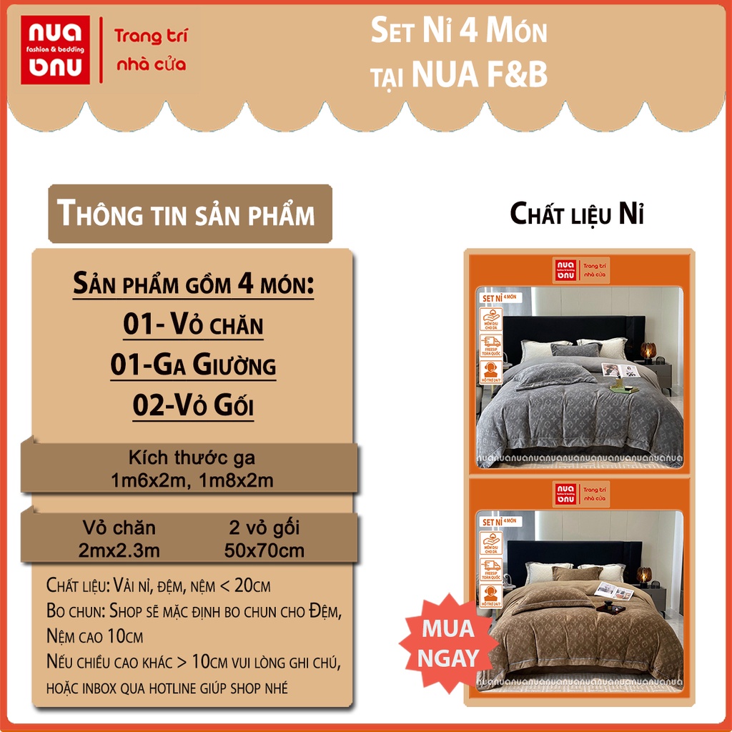 Bộ chăn ga gối nỉ nhung vân chìm cao cấp bộ ga giường nỉ nhung 4 món mềm mịn ấm áp vào mùa đông