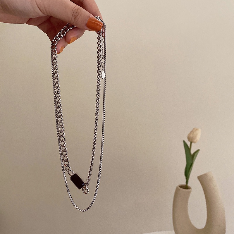 Vòng cổ Hai Lớp Phong Cách Hiphop Thời Trang