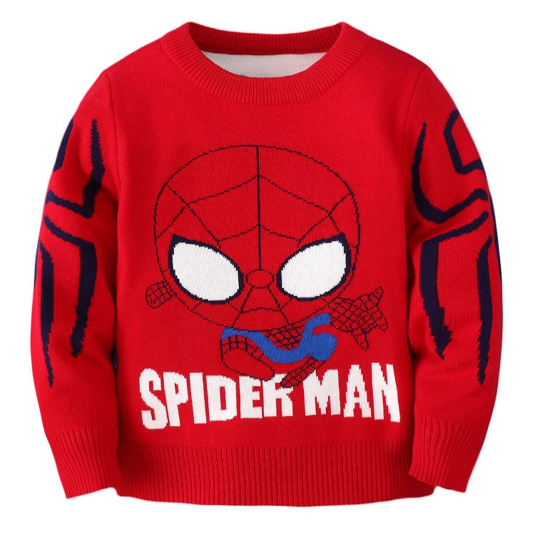 Áo sweater Dệt Kim In Hoạt Hình Người Nhện Thời Trang 2022 12.12 Cho Bé Trai 2022