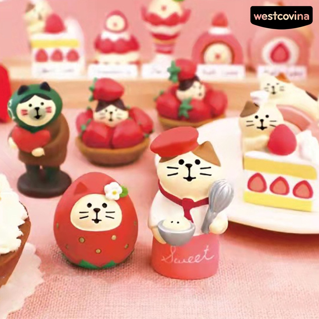 [WEST]⚘Mô Hình Chú Mèo Bằng Nhựa Resin Phong Cách Nhật Bản Đáng Yêu Trang Trí Nhà Cửa DIY