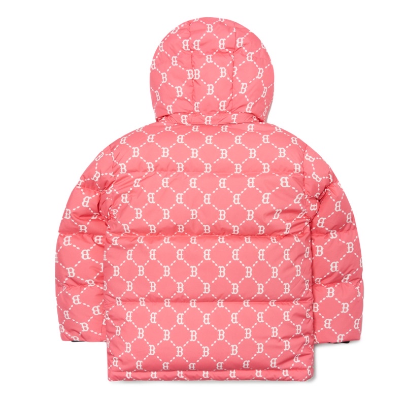 Áo phao túi hộp hoạ tiết Ml.b màu hông cho các bé size từ 30-60 cân