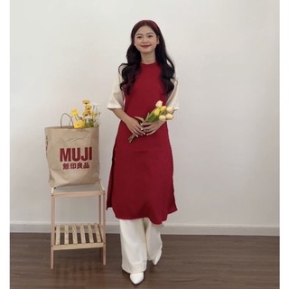 Set áo dài cách tân kèm quần