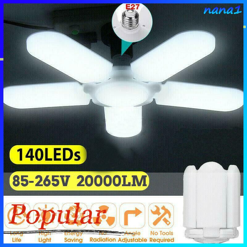 Đèn Led Gắn Trần E27 38W / 100W Ánh Sáng Trắng Có Thể Gấp Gọn Tiện Dụng