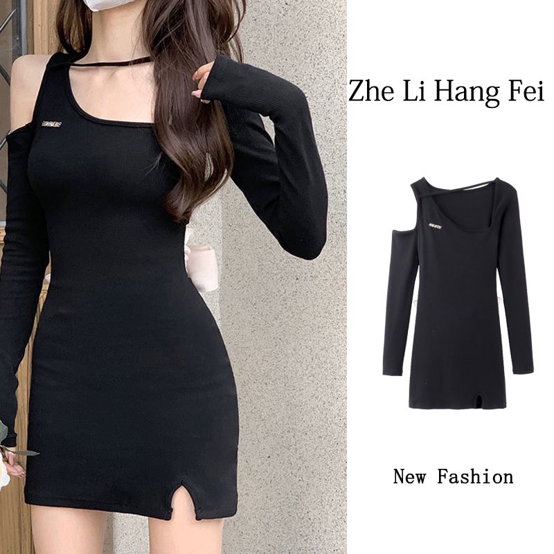 ZHELIHANGFEI Đầm Dáng Ôm Thời Trang Mùa Thu Quyến Rũ Dễ Phối Đồ Dành Cho Nữ