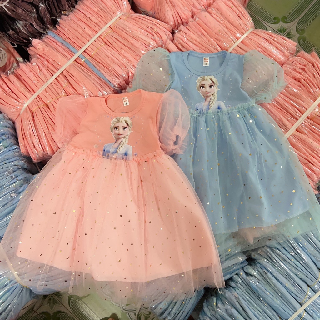 Đầm Váy Dành Cho Bé Gái, Set Váy Bánh Bèo, Cực Dễ Thương Cho Trẻ Em, Size 12-25Kg