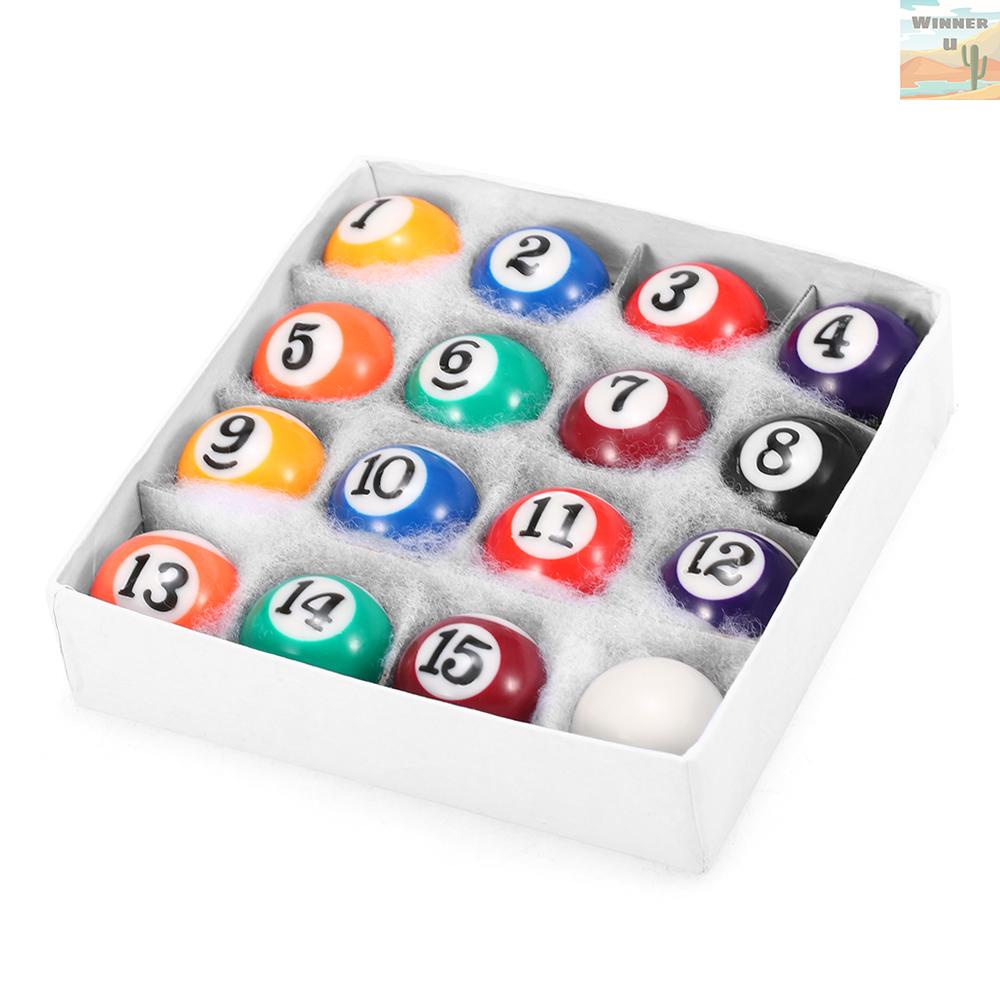 1 Bộ Bóng Bida Nhỏ Bằng Nhựa Resin Kích Thước 25MM / 38MM Cho Bé