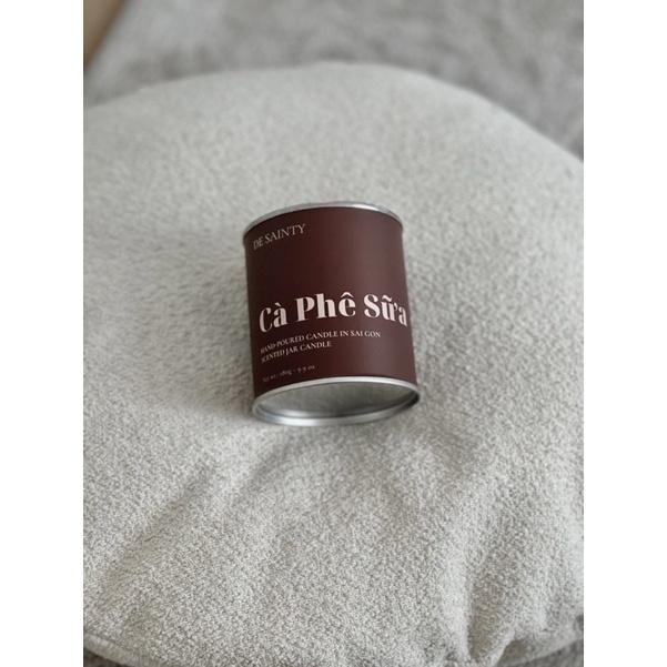 Nến thơm phòng ngủ hộp thiếc CÀ PHÊ SỮA