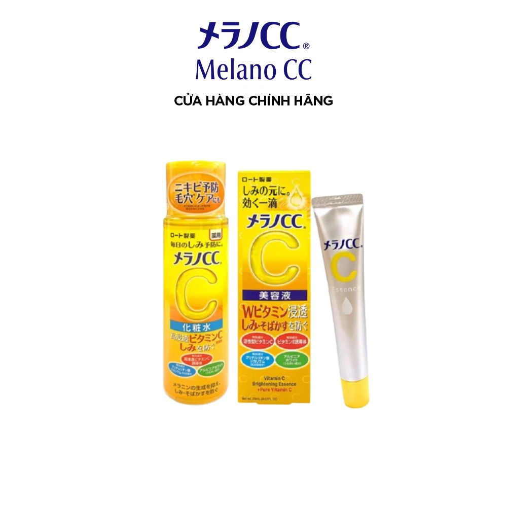 [VB] Bộ đôi sáng đốm nâu se cân bằng da Melano CC Dung dịch 170ml + Tinh chất dưỡng trắng 20ml