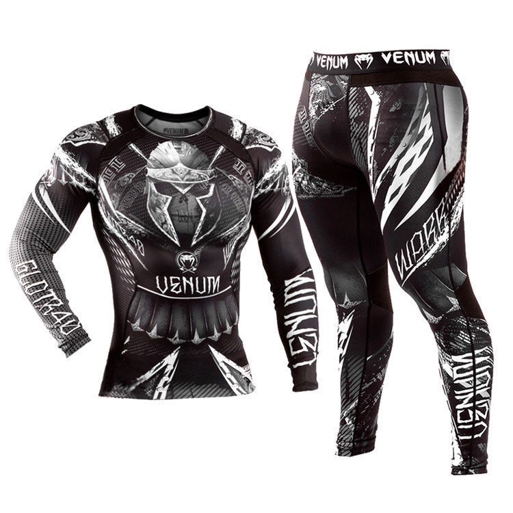 Áo Thun Tay Dài Nén Khí Chống Rách Dùng Luyện Tập Thể Thao Jujitsu Venom