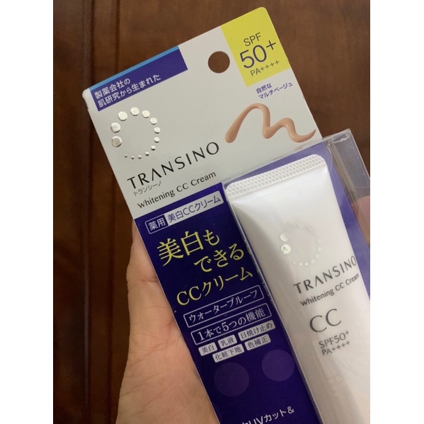 Kem trang điểm CC Transino White Cream SPF50+/PA++++ 30g- Nhật mẫu mới