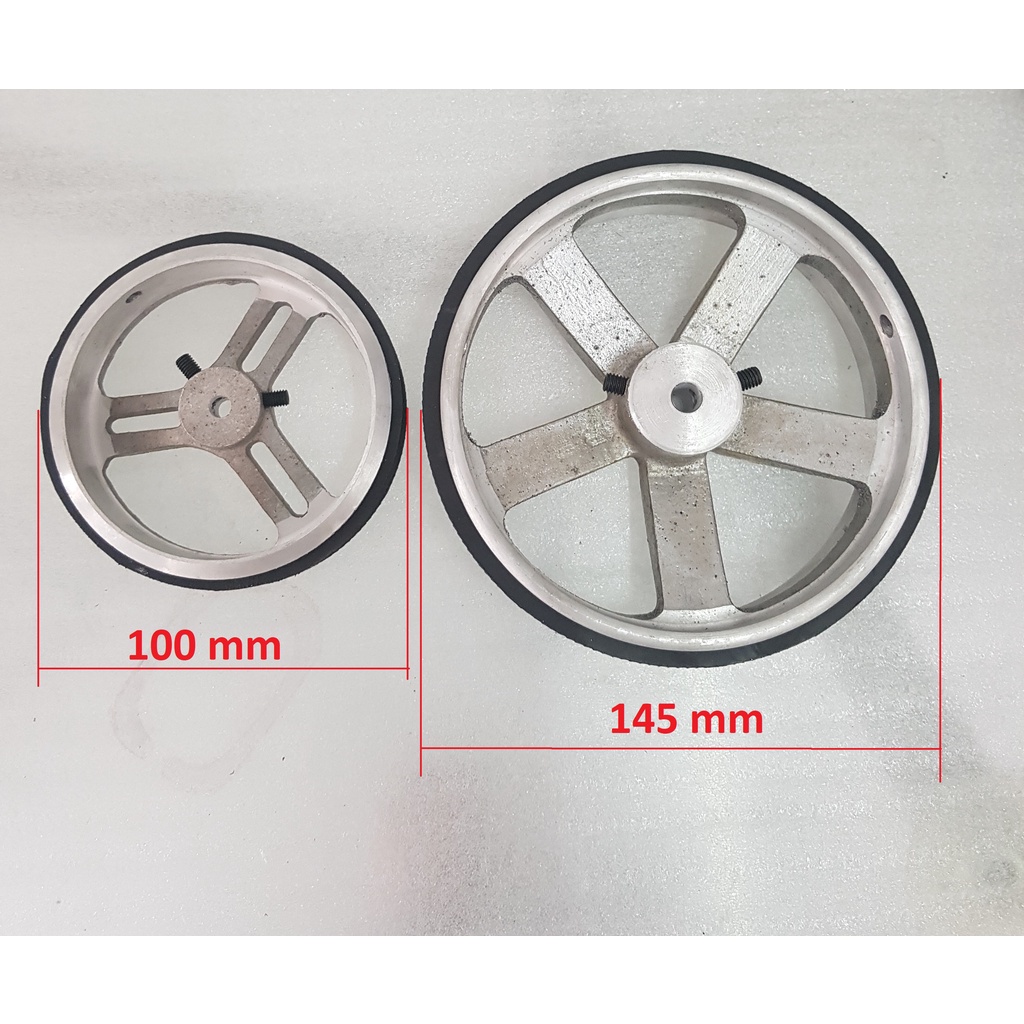 Bánh xe nhôm đường kính 100mm và đường kính 145mm