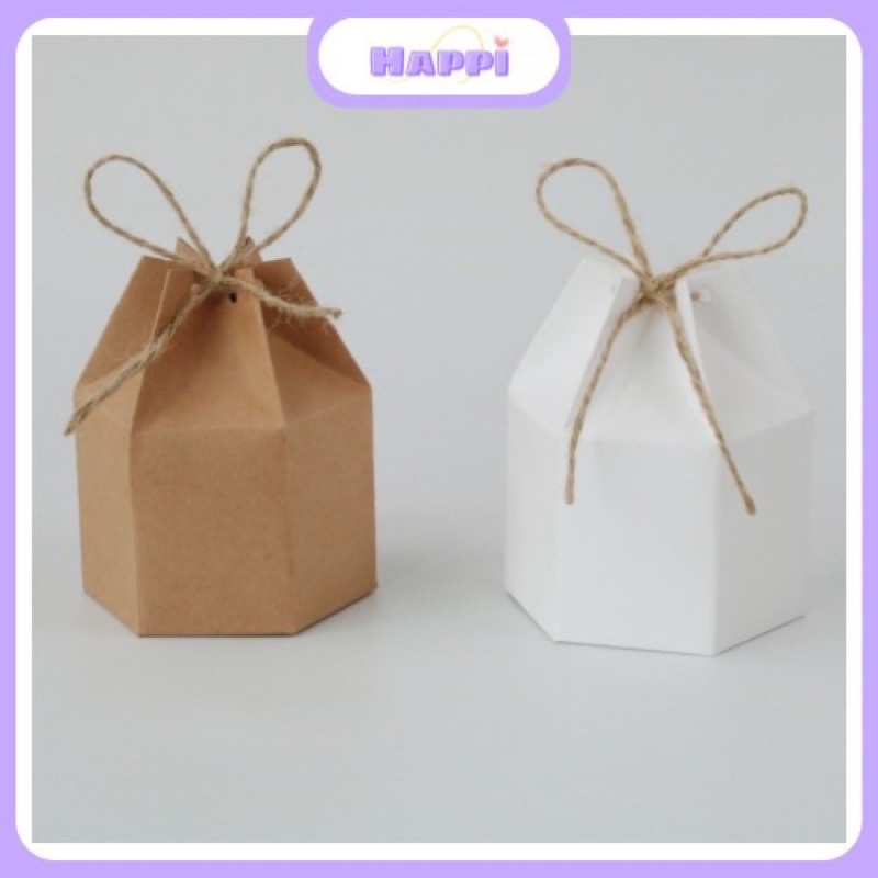 Set 10 Hộp đựng quà gói quà hình túp lều độc lạ HAPPI