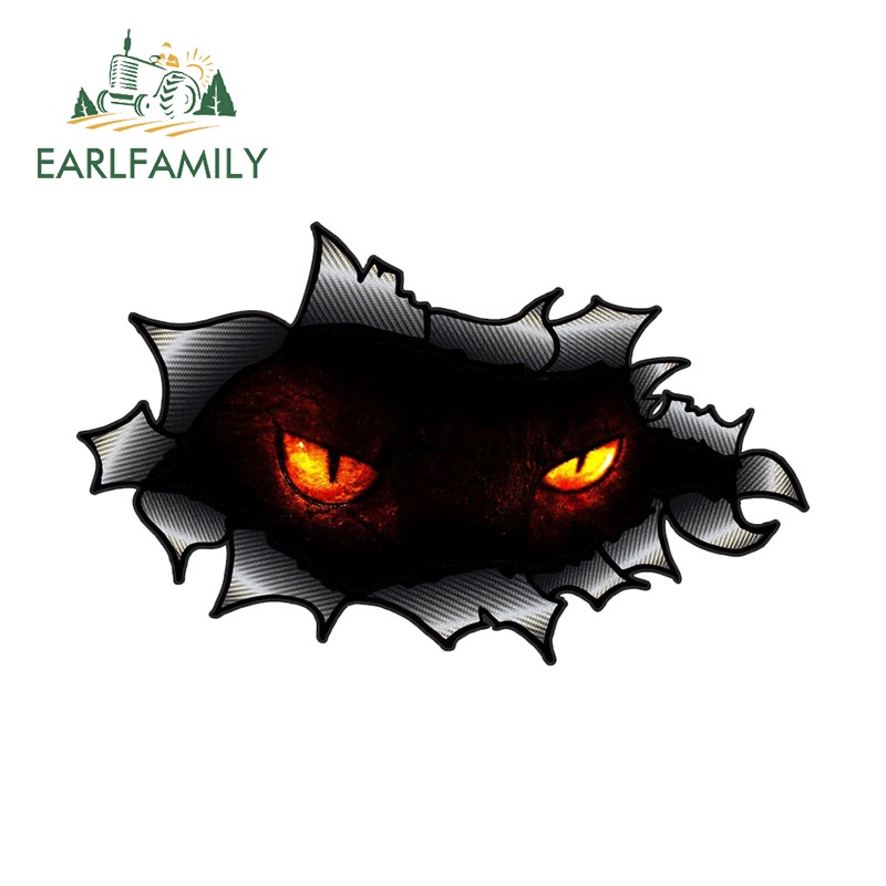 Đề Can Dán Trang Trí Xe Hơi Họa Tiết Đôi Mắt Quỷ Độc Đáo Kích Thước 13Cmx11.6Cm diy