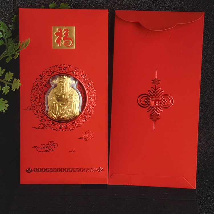 Quà tặng phong thủy - Phong bao lì xì thần tài Hong Kong chiêu tài may mắn tài lộc