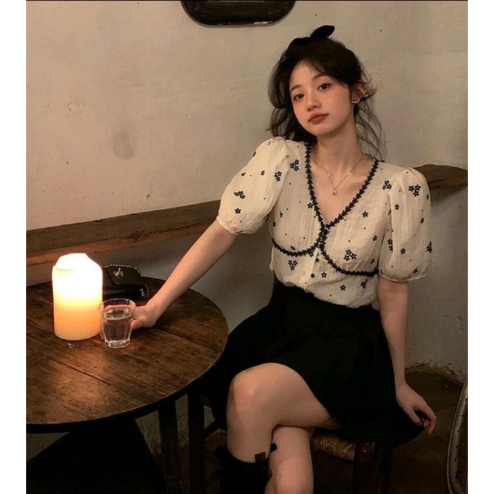 Pass/ Thanh lý Áo hoa nhí tay bồng