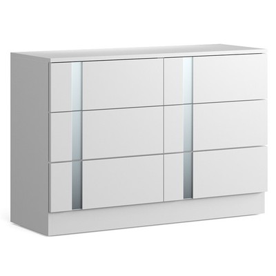 RYAN, Tủ lưu trữ đồ dùng 3 tầng 6 ngăn kéo DRA_259, 110x40x75cm, tủ gỗ Scandi Home