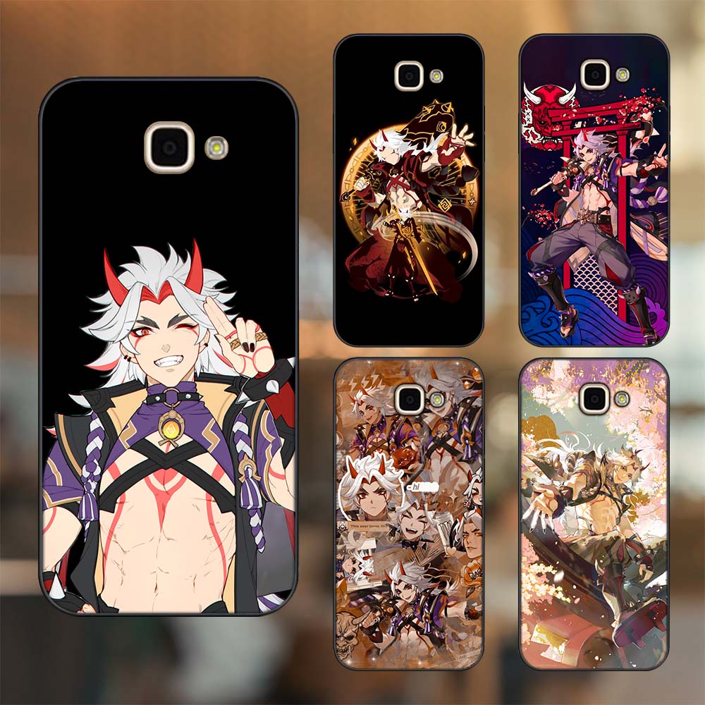 Ốp lưng Samsung A9 Pro viền đen in hình Arataki Itto Genshin Impact