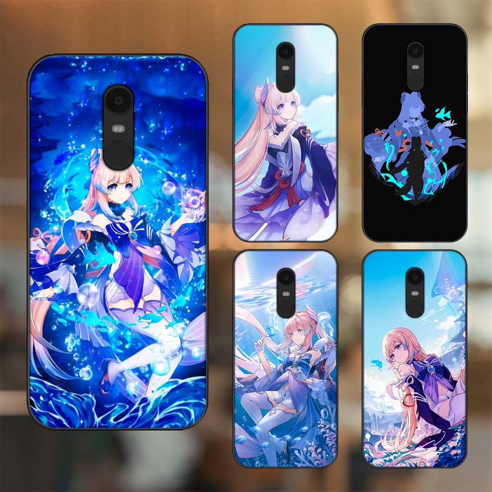 Ốp lưng Xiaomi Redmi 5 Plus viền đen in hình Sangonomiya Kokomi Genshin Impact