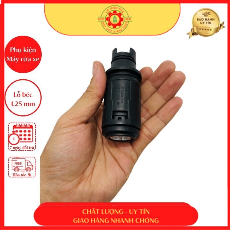 Béc xịt rửa xe mỏ vịt - đầu chỉnh tia nước của súng xịt rửa xe mini gia đình ( đầu béc rửa xe đen ), đầu nối răng 13.8mm