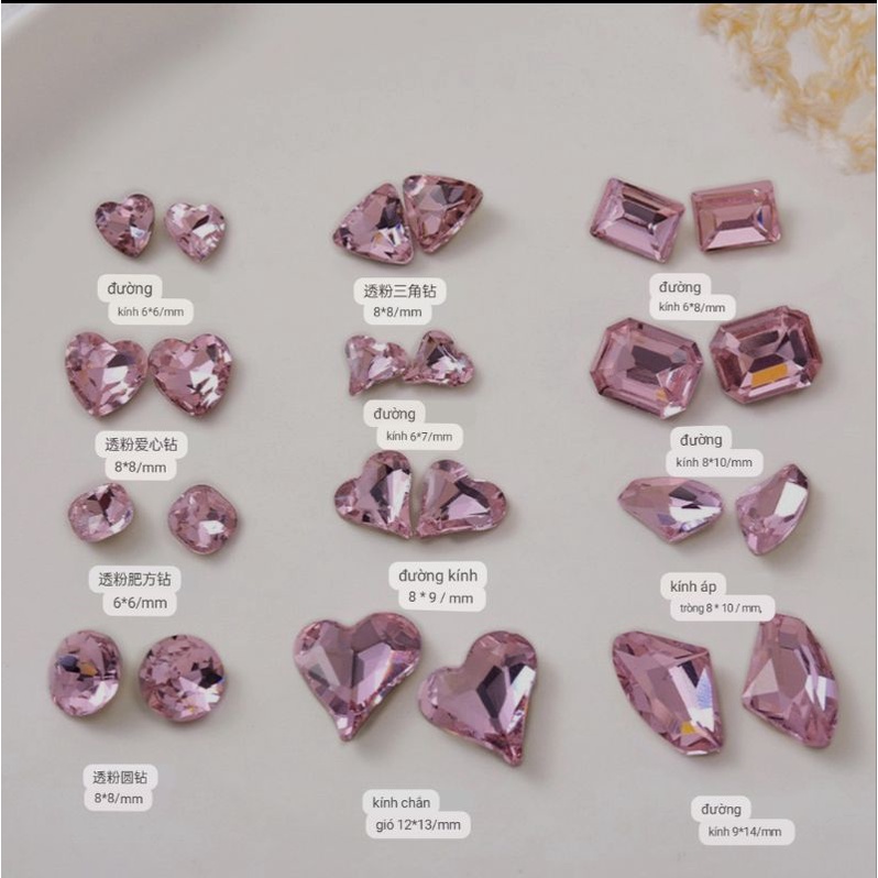 Đá gắn móng,đá nail trang trí móng tay màu tím