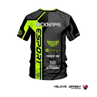T-shirt jersey esports gaming,fullprinting mens /gaming free fire mlbb dota pubg