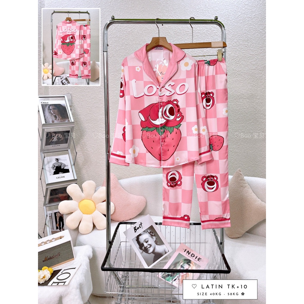 Đồ Mặc Nhà Pijama Lụa Latin TDQD thiết kế BOO 40-60kg