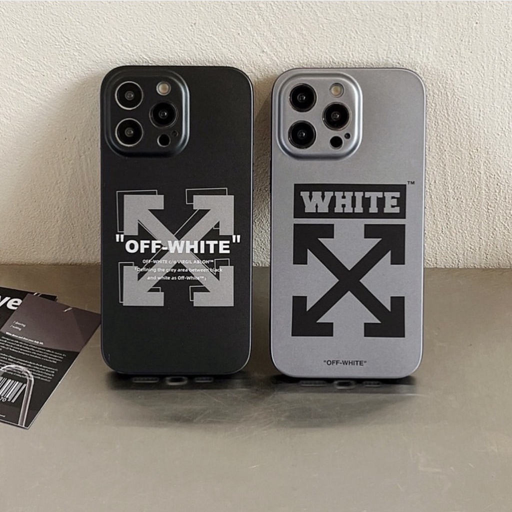 Ốp Off-white phủ bạc iphone 11/11promax/12promax/13/13/14pro/14promax