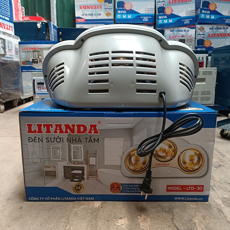 Đèn Sưởi 3 Bóng Hồng Ngoại LiTanda Chính Hãng Bảo Hành 24 Tháng Số 1 Việt Nam
