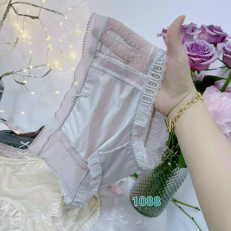 QUần lót nữ lưng cao thun lụa mềm phối ren cao cấp sang xin mịn mã 238